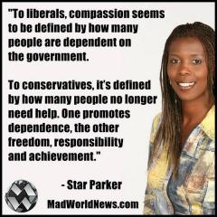 How Compassion is Defined by Conservatives VS by Liberals Star Parker Quote