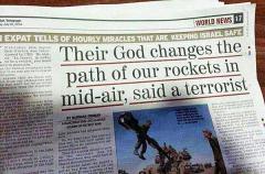 God changes the path of terrorist rockets in mid air