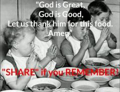God is great God is good Let us thank Him for our food Amen