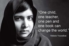 One child one teacher one pen and one book can change the world Malala Yousafzai