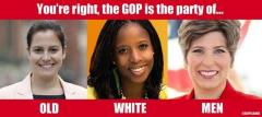 You are right GOP is the party of old white men NOT