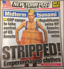 New York Post Cover Obama Stripped the Emperor Has No Clothes