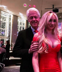 Bill Clinton and a Blonde Bimbo