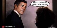 Obama in Gone With the Wind Frankly America I don&#039;t  give a damn
