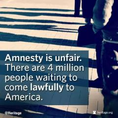 Amnesty is not fair to millions who wait to imigrate legally