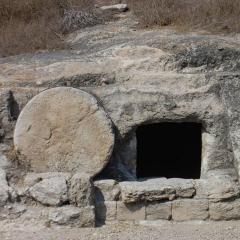 The stone was rolled away from the tomb of Jesus