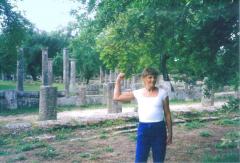 Showing Muscle in Olympia Greece