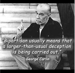 bipartisan deception george carlin quote