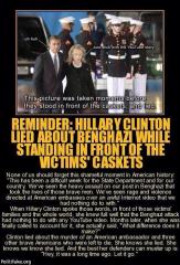 Remember Hillary Clinton Lied While Standing In Front of The Benghazi Victims Caskets