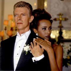 David and Imam Bowie on their wedding day