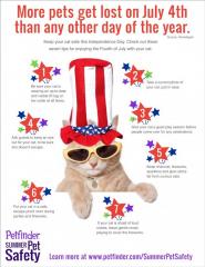 More pets get lost on the fourth of July than any other day Take care of your pets