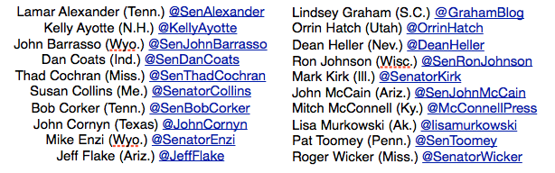 20 RINO Republicans who spit on the Constitution and voted for Obamacare