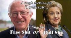 Free Sh_t Bernie VS Bull Sh_t Hillary Some choice