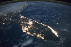 Night Lit Florida From Space