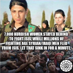7000 Kurdish women stayed behind to fight ISIS while millions of men fled