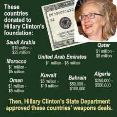 These countries donated to Clintons foundation then she approved their weapons deals