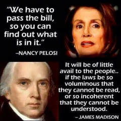 Nancy Pelosi VS James Madison on laws and bills