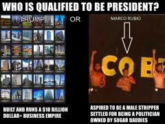 Who is better qualified to be president Trump or Rubio