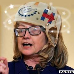 Clintons head injury helmit