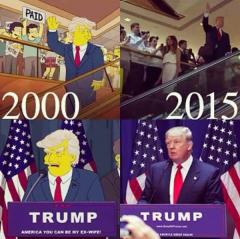 Trump for President Simpsons 2000 Shots vs Reality in 2015