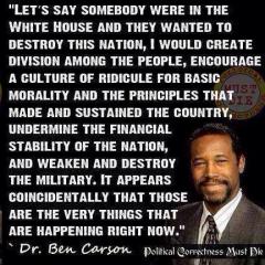 Ben Carson Quote Lets say someone in the white house wanted to destroy this nation
