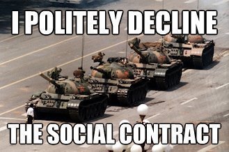 I politely decline the social contract