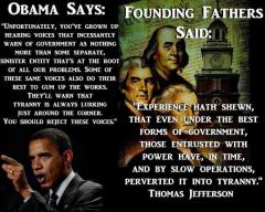 Obama VS Thommas Jefferson on Tyranny