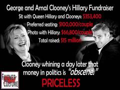 George Clooney and Hillary Clinton Fundraiser
