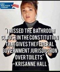 Exactly where is the bathroom clause in the constitution