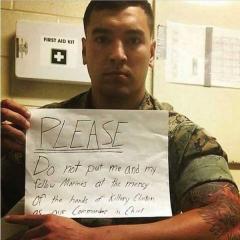 please do not put marines at the mercry of killary clinton