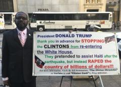 Donald Trump thank you in advance for stopping the clintons they raped Haiti of billions of dollars