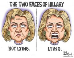 two facesof hillary lying and not lying