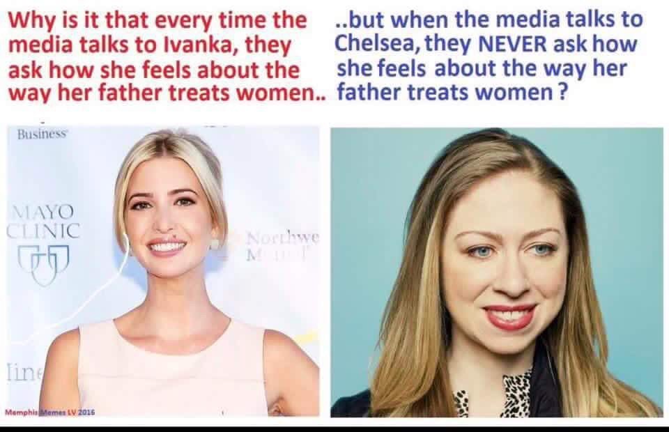 The question media asks Ivanka that they should be asking Chelsea