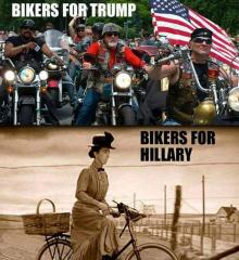 Bikers for Trump VS Bikers for Hillary
