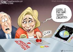 Oops Clinton may have short circuited and pressed the nuclear button