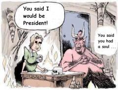 Hillary makes a deal with the devil