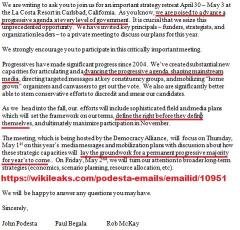 Wikileaks Clinton Camps Progressive Agenda includes smearing opponents