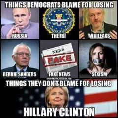 Things liberals blame for losing - hint - it isnt Hillary Clinton