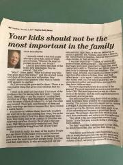 Your kids should not be the most important in your family
