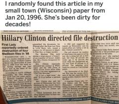 Hillary Clinton has a history of destroying files