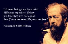 HUMAN BEINGS are either free or equal but not both