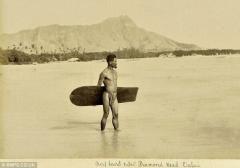 1st known image of a surfer from the 1890s