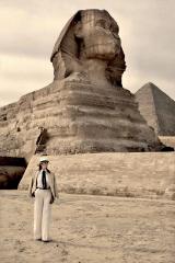 Melania Trump in front of the Sphinx