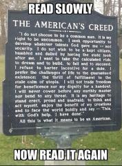 The Americans Creed This is what it means to be an American