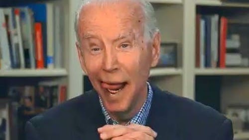Joe-ker Biden put your tongue back in your mouth
