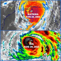 Hurricane Katria vs Hurricane Ida August 29
