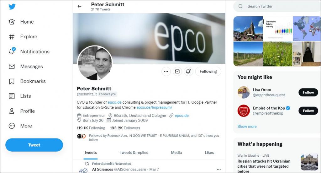 Peter Schmitt follows me