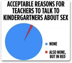 Acceptable reasons for teachers to talk to kindergartners about sex chart - graph - - NONE
