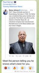 Klaus Schwabs father was a member of the Nazi Party