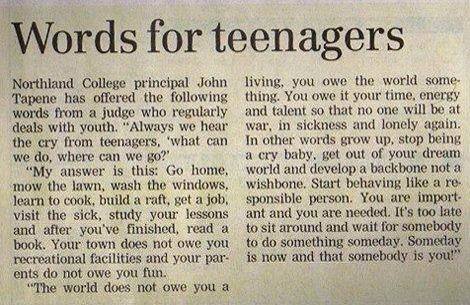 Words for Teenagers